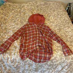 American Eagle flannel hoodie